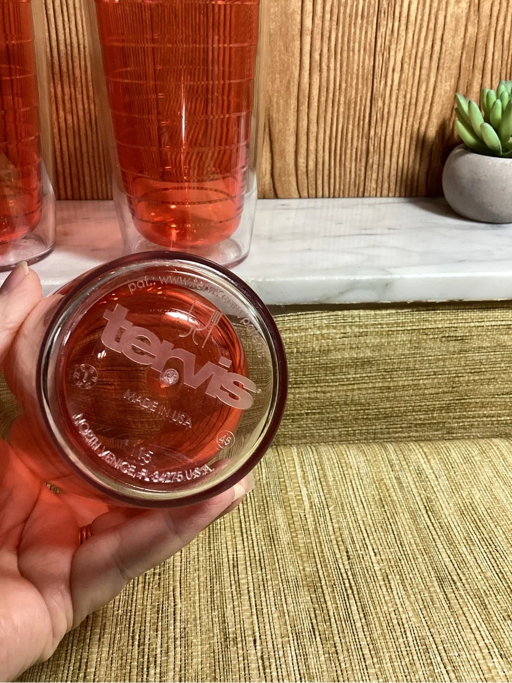 Tervis Set of 3 Double-Wall Burnt Orange Acrylic Tumblers